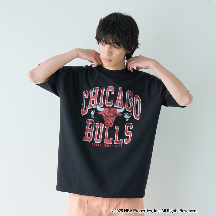 BLACK | NBA別注ヴィンテージライクプリントTシャツ | coen【men】