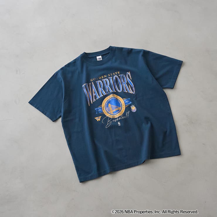 NAVY | NBA別注ヴィンテージライクプリントTシャツ | coen【men】
