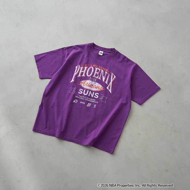 PURPLE | NBA別注ヴィンテージライクプリントTシャツ | coen【men】