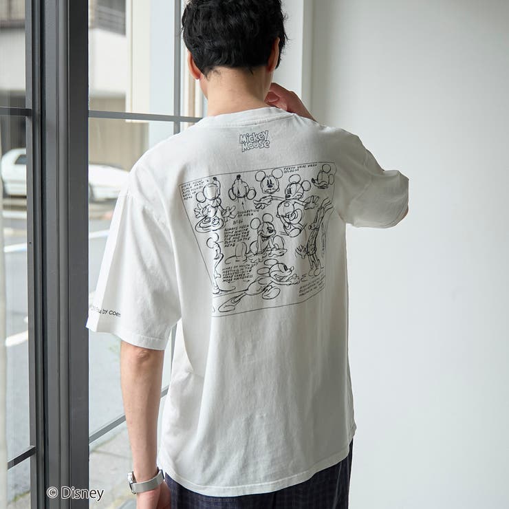 WHITE | Mickey（ミッキー）ヴィンテージライクTシャツ | coen【men】