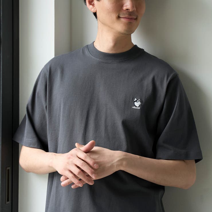 DK.GRAY | USAコットンアニマル刺繍Ｔシャツ | coen【men】