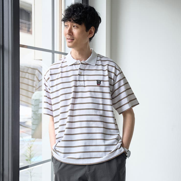 【接触冷感】カノコアニマルシシュウボーダーポロシャツ | coen【men】 | 詳細画像5 