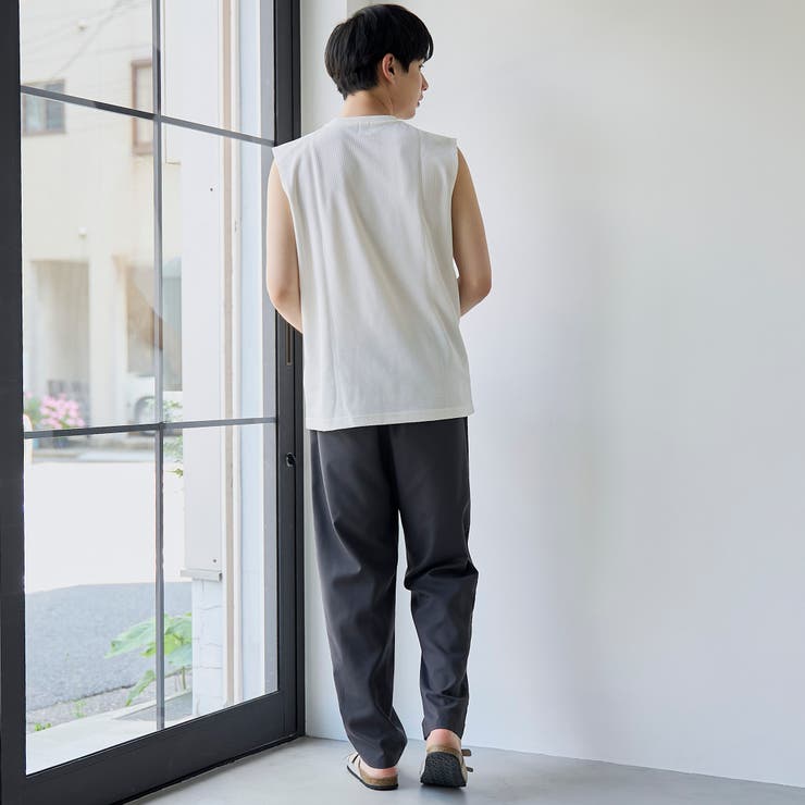 【形態回復性・ストレッチ性】SOLOTEX(R) ワッフルノースリーブTシャツ | coen【men】 | 詳細画像3 