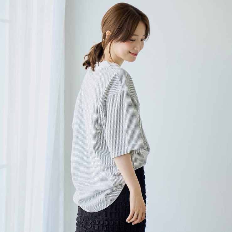 Penneys×WELLTECT別注細ボーダーTシャツ【UVカット 接触冷感 吸… | coen【men】 | 詳細画像5 
