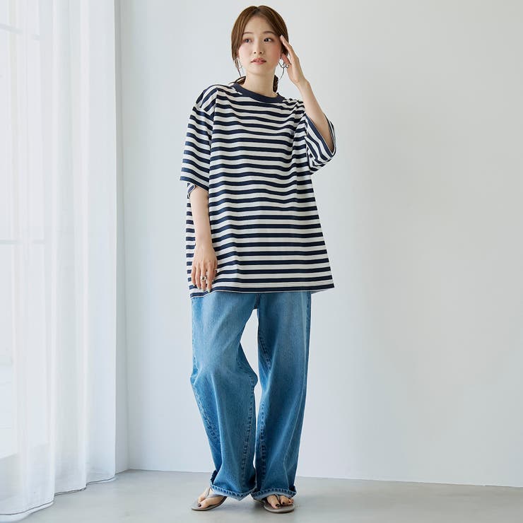 Penneys×WELLTECT別注ボーダーTシャツ【UVカット 接触冷感 吸水… | coen【men】 | 詳細画像2 