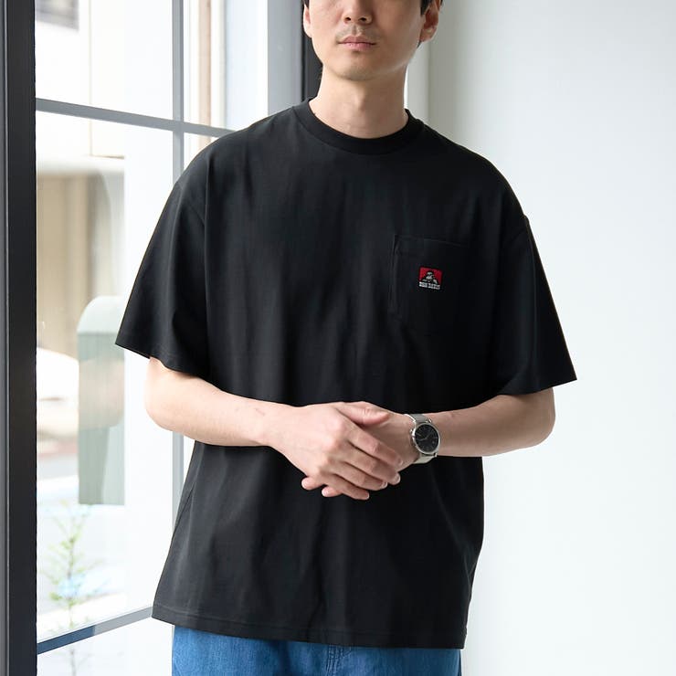 BLACK | BEN DAVIS（ベンデイビス）ワンポイント刺繍Tシャツ | coen【men】
