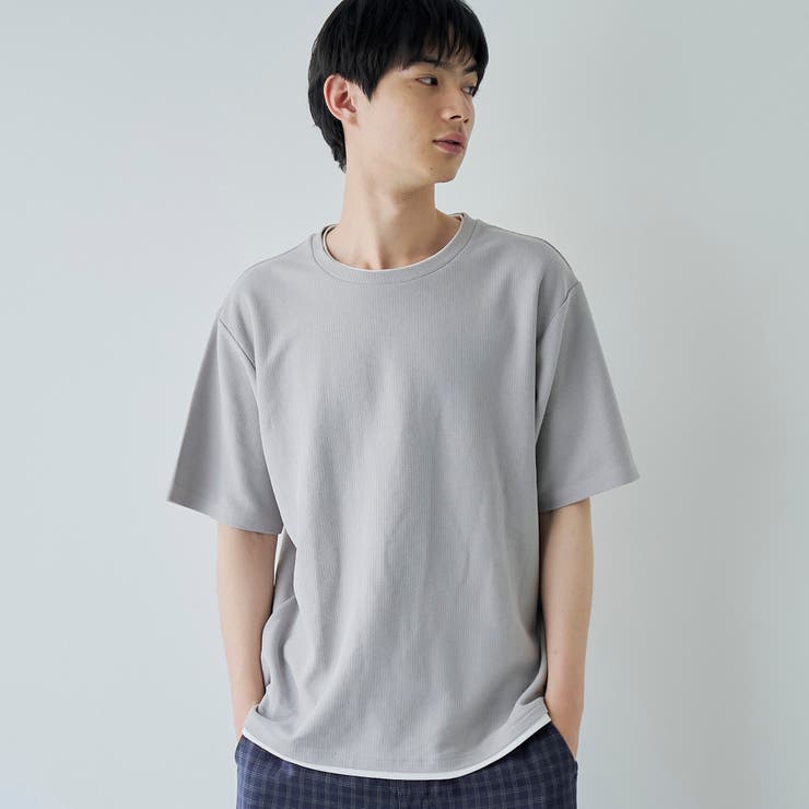 LT.GRAY | カノコフェイクレイヤードTシャツ | coen【men】