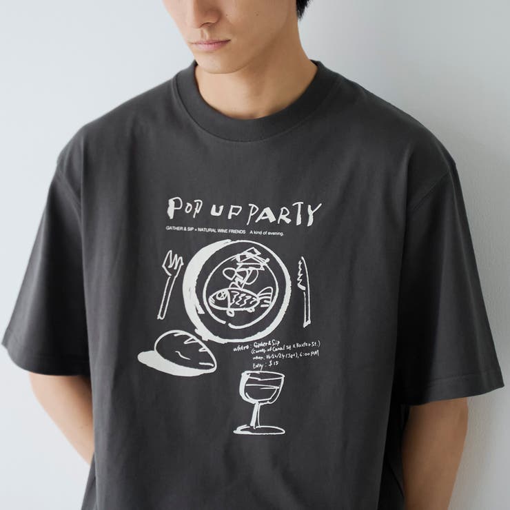DK.GRAY | AllenA（アレンエー）別注アソートアートプリント半袖Tシャツ | coen【men】
