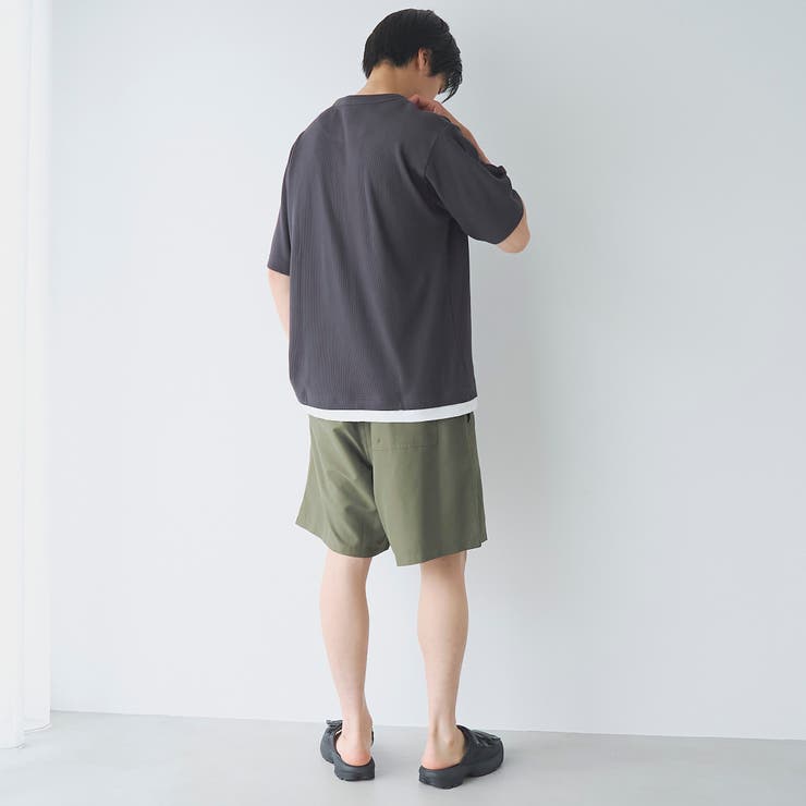 キーネックフェイクレイヤード半袖Tシャツ | coen【men】 | 詳細画像14 