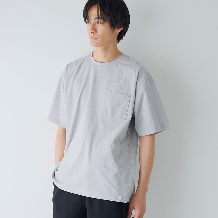 LT.GRAY | 【吸水速乾、接触冷感、遮熱性、UVカット】マルチファンクション無地ポケットTシャ… | coen【men】
