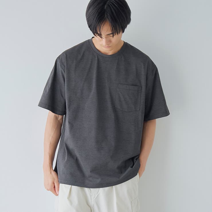 DK.GRAY | 【吸水速乾、接触冷感、遮熱性、UVカット】マルチファンクション無地ポケットTシャ… | coen【men】
