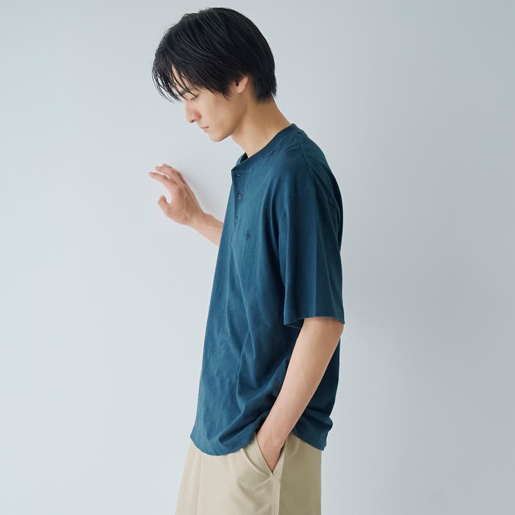 スラブ天竺ヘンリーネック半袖Tシャツ | coen【men】 | 詳細画像19 