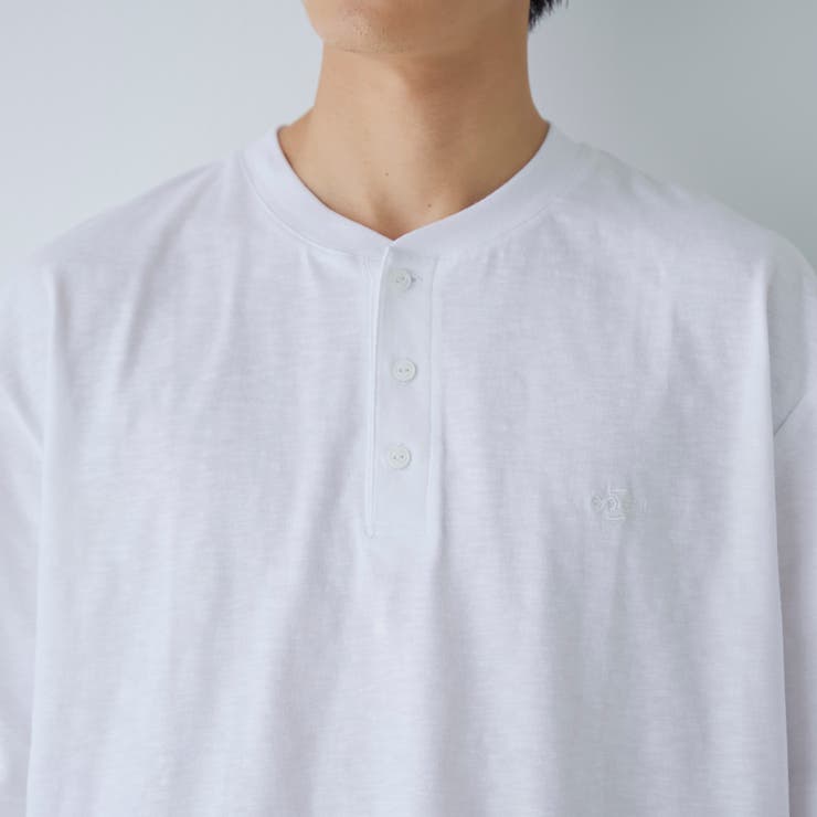 スラブ天竺ヘンリーネック半袖Tシャツ | coen【men】 | 詳細画像7 