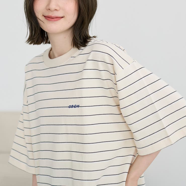 USAコットンcoenロゴボーダーTシャツ | coen【men】 | 詳細画像3 