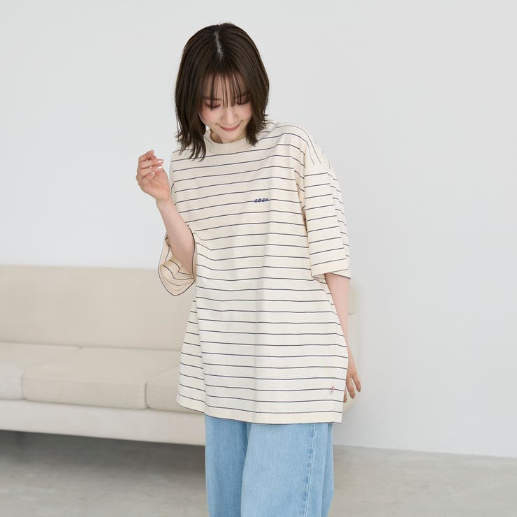 USAコットンcoenロゴボーダーTシャツ | coen【men】 | 詳細画像6 