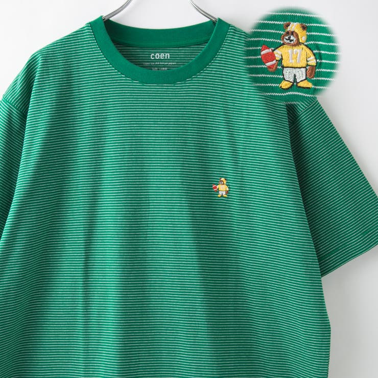 USAコットンベア刺繍Tシャツ[品番：COEW0006931]｜coen【men