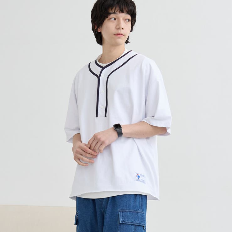 WHITE | USAコットンベースボールTシャツ | coen【men】