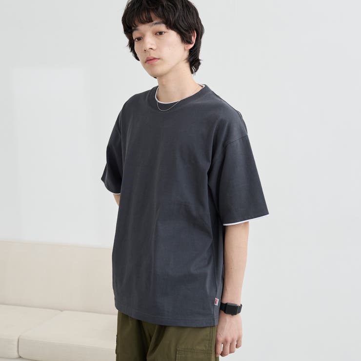 DK.GRAY | USAコットンレイヤードライクTシャツ | coen【men】