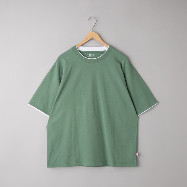 OLIVE | USAコットンレイヤードライクTシャツ | coen【men】