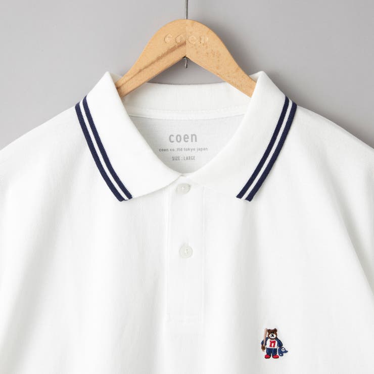 ワンポイントベア刺繍カノコポロシャツ | coen【men】 | 詳細画像33 
