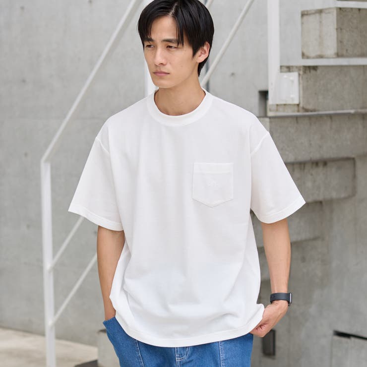 WHITE | 【CEC】刺繍カノコTシャツ | coen【men】