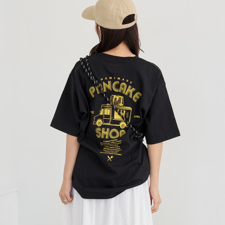 BLACK | USAコットンフードプリントTシャツ | coen【men】