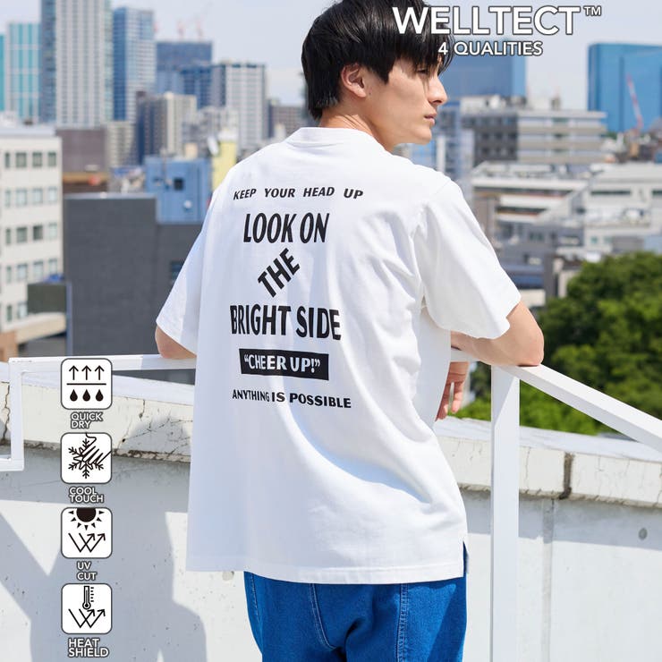【WELLTECT】プリントTシャツ ー吸水速乾/接触冷感/UVカット/遮熱ー | coen【men】 | 詳細画像1 