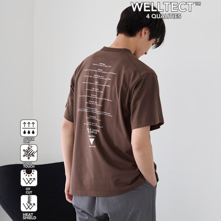 DK.BROWN | 【WELLTECT】プリントTシャツ ー吸水速乾/接触冷感/UVカット/遮熱ー | coen【men】