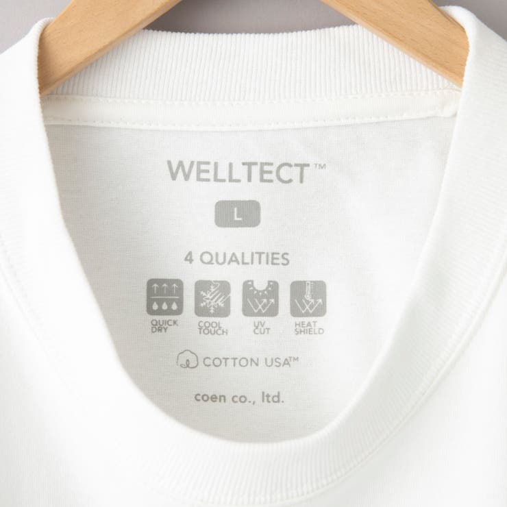 【WELLTECT】ロゴ刺繍Tシャツ ー吸水速乾、接触冷感、UVカット、遮熱ー | coen【men】 | 詳細画像41 