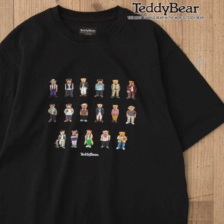 BLACK | Teddy Bear（テディベア）17ベアプリントTシャツ | coen【men】