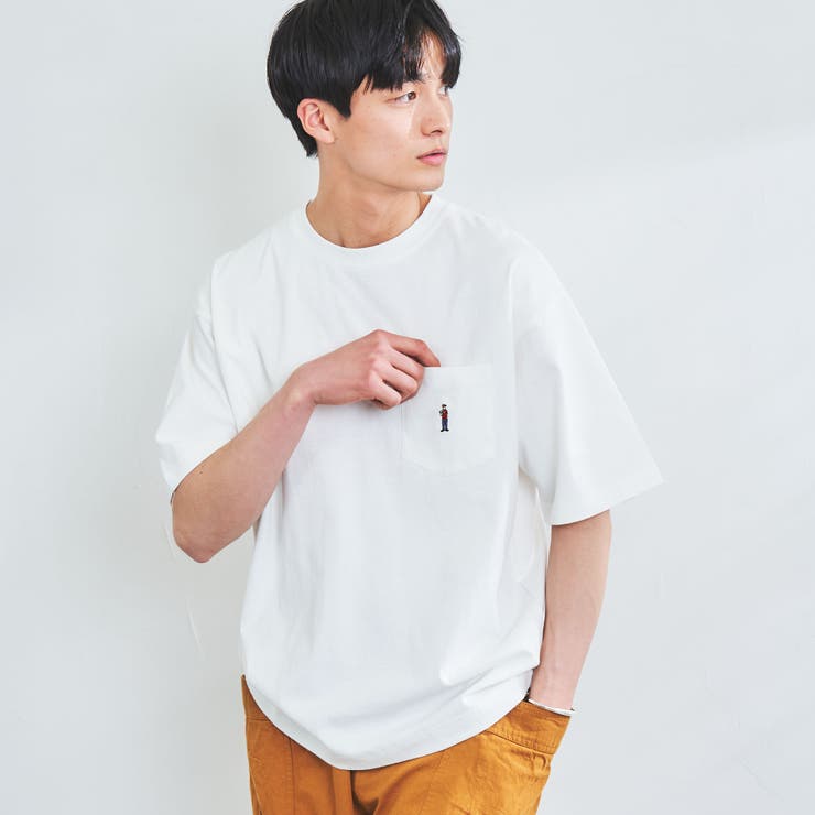 ”ワンポイント刺繍シリーズ”働く人刺繍Tシャツ[品番：COEW0003109]｜coen【men】（コーエン）のメンズファッション通販｜SHOPLIST（ショップリスト）