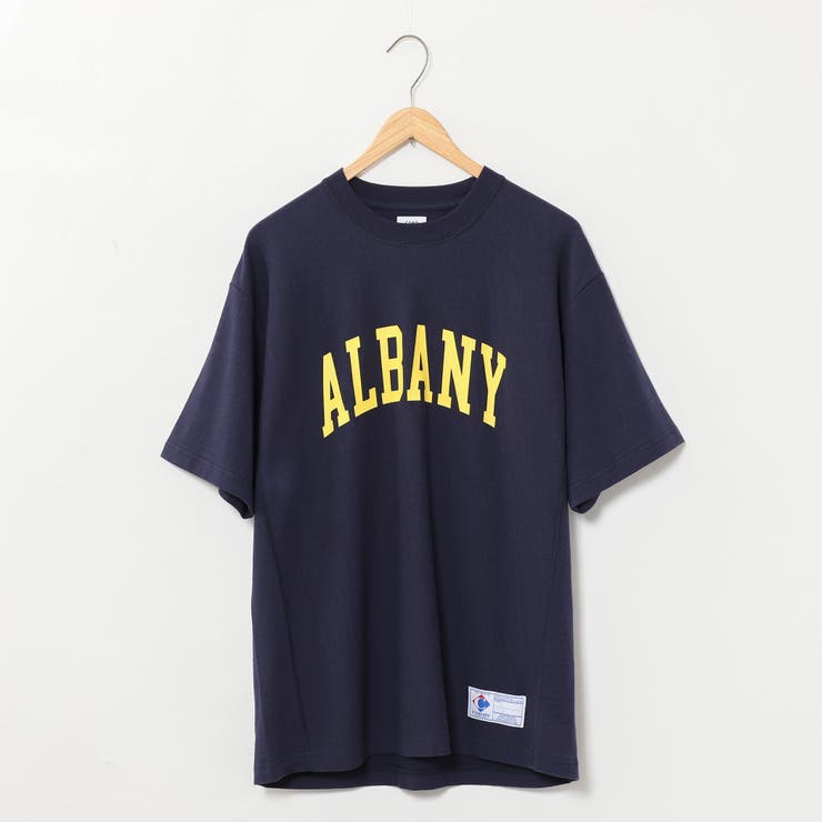 NAVY】ヘビーウェイトスラブプリントTシャツ(セットアップ対応)[品番