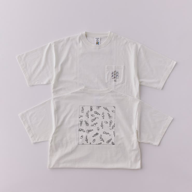 §はじめしゃちょーの畑×coen ロゴ入りバックプリントTシャツ