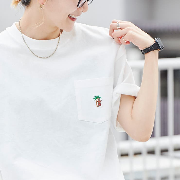 サマーベアワンポイント刺繍Tシャツ（WEB限定カラー）[品番