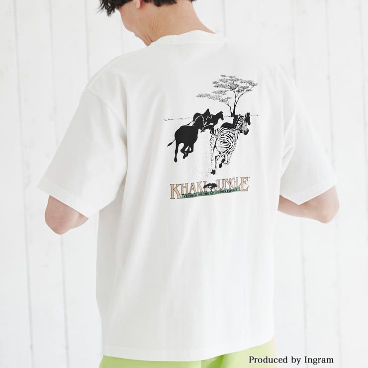 KHAKI JUNGLE（カーキジャングル）別注アニマルプリントTシャツ[品番