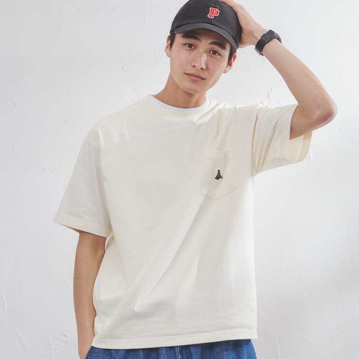ベアーワンポイント刺繍Tシャツ[品番：COEW0004312]｜coen【men