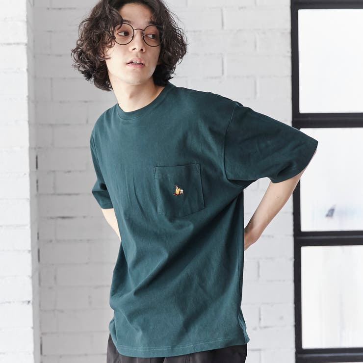 ベアーワンポイント刺繍Tシャツ[品番：COEW0004312]｜coen【men