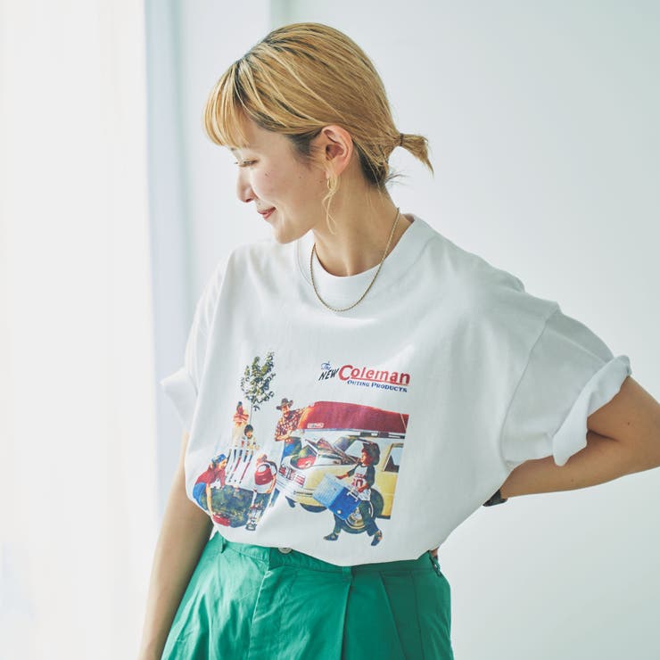 Coleman（コールマン）別注キャンプモチーフプリントTシャツ[品番