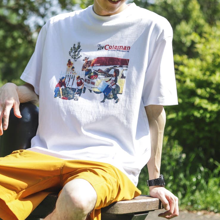 Coleman（コールマン）別注キャンプモチーフプリントTシャツ[品番