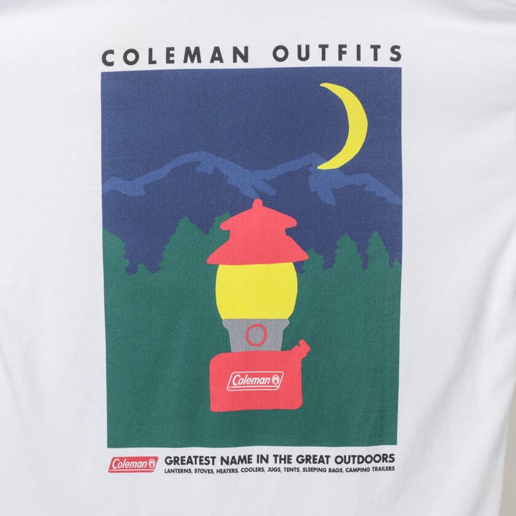 ◆ ◆コープストライプ ロゴTシャツ 2色 送料込 Coleman（コールマン）別注キャンプモチーフプリントTシャツ