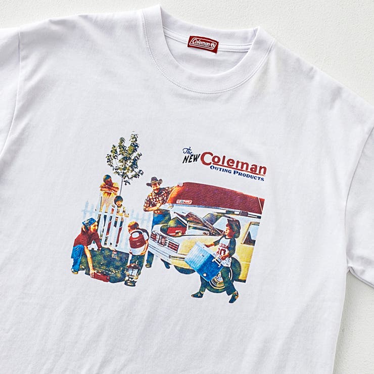 WHITE | Coleman（コールマン）別注キャンプモチーフプリントTシャツ | coen【men】