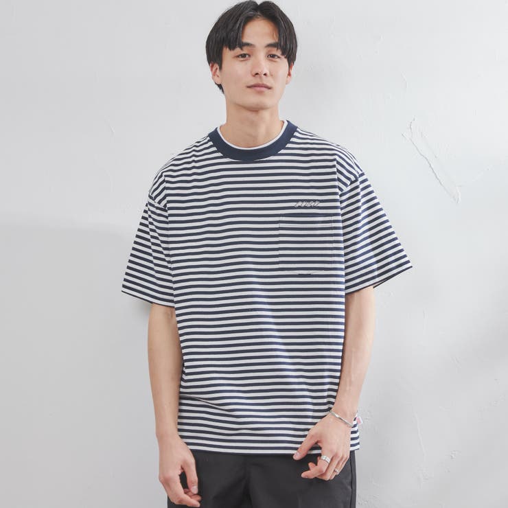 コーエンロゴ刺繍ボーダーTシャツ[品番：COEW0004311]｜coen【men