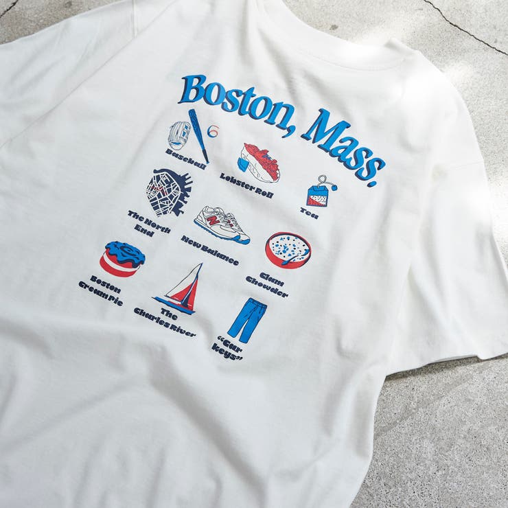 WHITE | New Balance（ニューバランス）別注リラックスプリントTシャツ | coen【men】