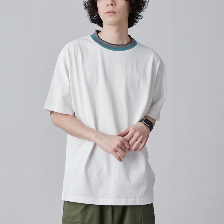 カラーリブニットネックTシャツ[品番：COEW0005660]｜coen【men 