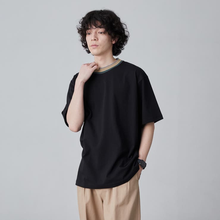 カラーリブニットネックTシャツ[品番：COEW0005660]｜coen【men  