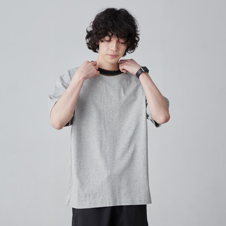 カラーリブニットネックTシャツ[品番：COEW0005660]｜coen【men  