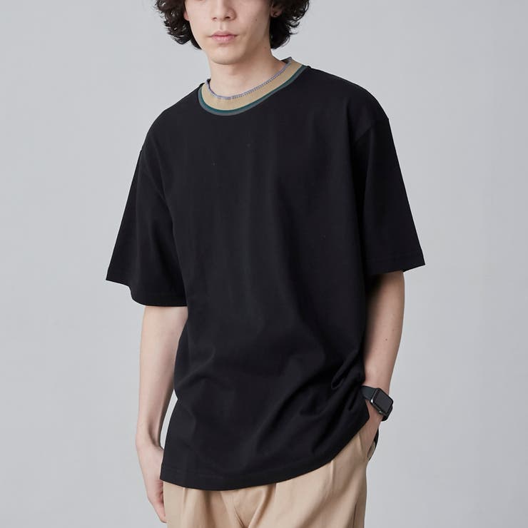 カラーリブニットネックTシャツ[品番：COEW0005660]｜coen【men 