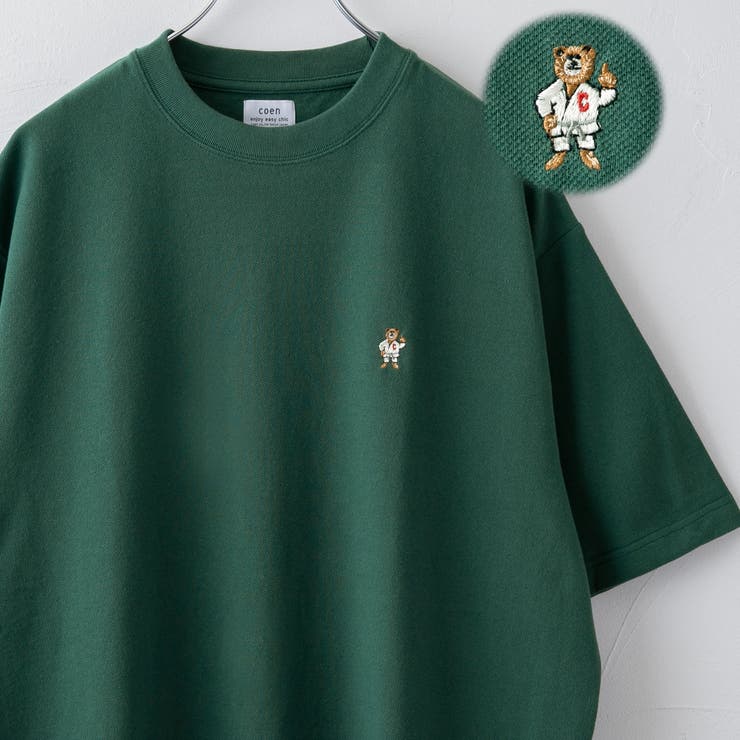 スポーツベア刺繍クルーネックTシャツ[品番：COEW0005904]｜coen