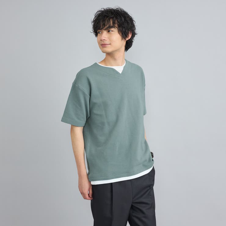 リップルフェイクレイヤードヘンリーネックTシャツ | coen【men】 | 詳細画像14 