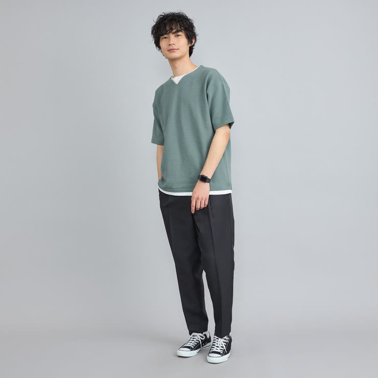 リップルフェイクレイヤードヘンリーネックTシャツ | coen【men】 | 詳細画像16 